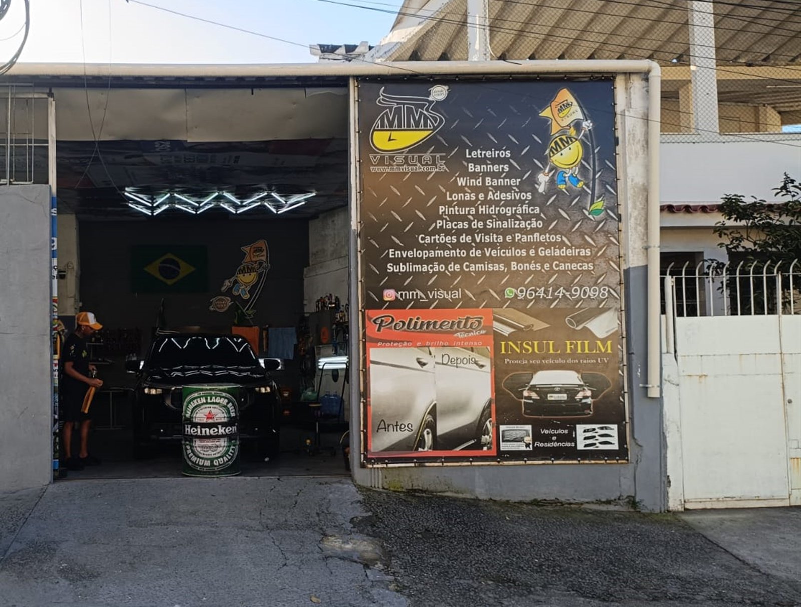 Fachada da loja MM Visual em Quintino, Rio de Janeiro